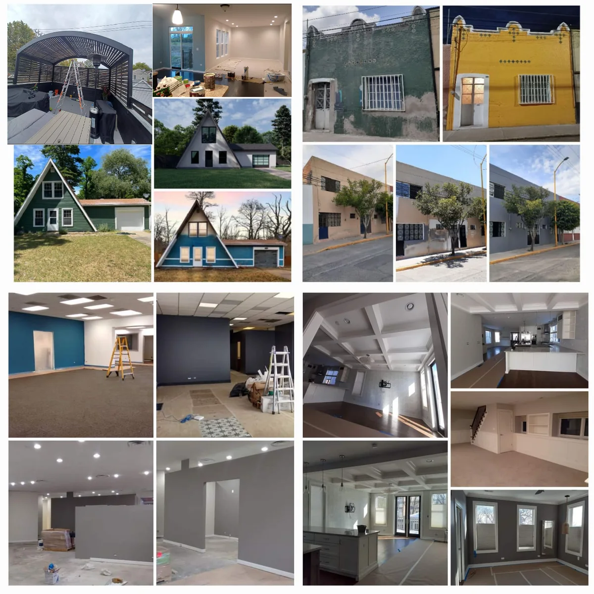 A collage of completed 365 Home Services projects across Chicagoland